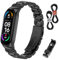 BDIG Correa Compatible para Xiaomi Mi Band 6/5 & MiBand 4/3 Correas Metal, MiBand 6 Pulsera de Acero Inoxidable Agradable para Mi Band 3/4/5/6 Correa (No Host)