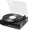 Fenton RP102B Tocadiscos Bluetooth con Altavoces, USB para Convertir Vinilo a MP3 (Software Incluido), Parada Automática, Estilo Retro Color Negro y Madera – Reproductor de Vinilo Completo