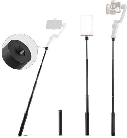 ZHIYUN Palo di Estensione del Gimbal 29, Selfie Stick Regolabile con Filettatura da 1/4 Compatibile con DJI OM 6/5/4/Zhiyun Smooth 5S/5/Q3/Q4/GoPro Vlog Pocket/Go 2 EVO Action Camera