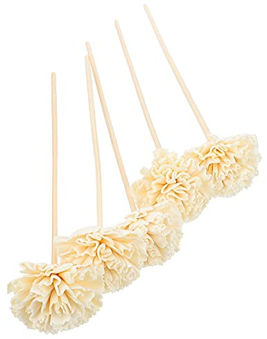 DOITOOL 5Pcs Rattan Diffusore di Fragranza E Fiore di Ricambio Ricarica Bastoni in Rattan Profumo Aroma Diffusori