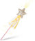 Zomiboo Prinzessin Zauberstab Weihnachten Feenstab Zauberstäbe Fee Sternstab Kostüm Requisiten Engel Fee Zauberstab für Geburtstag Hochzeit Cosplay Rollenspiel Spielzeug (Gold)