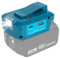 Waitley Adp05 Akku-USB-Adapter für Makita 14.4V & 18V Akkus mit LED-Arbeitslicht und Zwei USB-Ladeanschlüssen