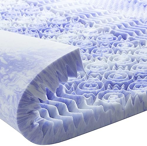 Dreamsmith 3 Inch 7-Zone Queen Memory Foam Mattress Topper, Gel Infused Foam Mattress Topper for Pressure Relief, Made with CertiPUR-US® Certified Foam, Queen Size Bed Topper