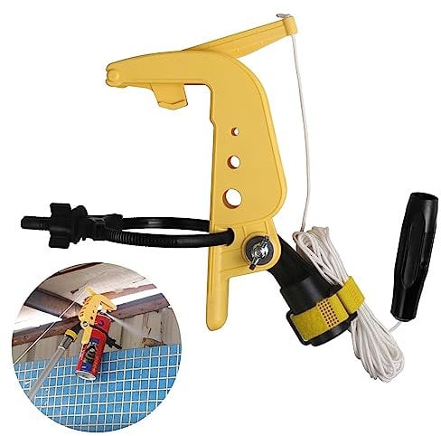 Spray Can Extension Pole Adaptor, Sprayer Adaptor for Aerosol Can and Powder Duster, Adjustable Angle, Perfect for Wasp & Hornet Spray, Dusting Carpenter Bees or Dusting Gardens, Fruit Trees.