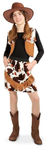 FRIES Cowgirl Sally Kostüm für Mädchen | Mädchenkostüm Fasching Karneval | Cowboy Wilder Westen (140)