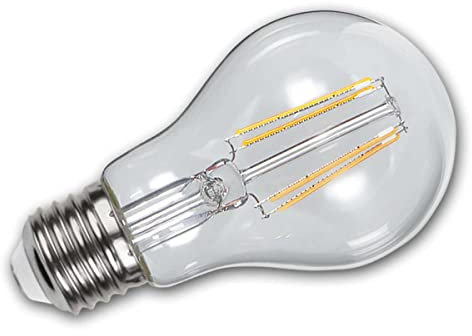 E27 Filament LED Birne mit Dämmerungssensor, Leistung 4,2W, Lichtfarbe warmweiß, 450lm, Lichtempfindlichkeit <30 Lux