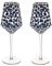 Set of 2 Leopard Print Wine Glasses Gift Boxed