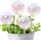 KiKiHeim 4Pcs Plant Watering Globes, Rainbow Self Watering Globes, Hand Blown Self Watering Planter Insert Spikes Plant Accessories, Glass Water Bulbs for Plants