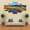 Leinwandbild 5 Teilig Kunstdruck Modern Wandbilder Wüsten-Asphalt 5 Teilig Leinwandbilder Bild Auf Leinwand Wandbild Wanddekoration Wohnzimmer 5 Stücke (Ungerahmt 200 X 100 Cm) -4B1P-U0V0-9S0M-C1C4-9