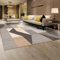 HOMFINE Moderner Wohnzimmer Teppich-Waschbar Teppich Kurzflor Teppich Schlafzimmer Flauschiger rutschfest Teppich, Esszimmer Teppich, Geometrischer Teppich 200 x300 cm, Grau Braun