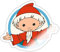 Spreadshirt Sandmännchen Sandmann Bringt Abendgruß Sticker, max. 10x10 cm, 10 x 10 cm, Weiß glänzend