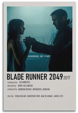 Zamou Blade Runner Leinwand-Poster, Wandkunst, dekoratives Wohnzimmer-Poster, Schlafzimmer-Poster, 30 x 45 cm, ungerahmter Stil