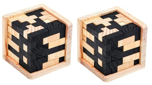 ifundom 2st Luban-Schloss Spielzeug Rätsel Kongming-sperre Kind Seriell Holz Stressabbauer