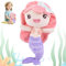 WELLXUNK Meerjungfrau Plüsch Spielzeug, Meerjungfrau Soft Toys, Meerjungfrau Plüschtier, Meerjungfrau Kuscheltier, Meerjungfrau Plushies, Kawaii Plüsch Puppe Meerjungfrau Geschenke für Mädchen