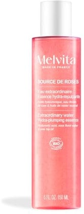 Melvita - Essence Hydra-Repulpante Source de Roses - Water Boost, Micro Acide Hyaluronique - Hydratation Intense, Peau Éclatante - Parfum Floral, Soin Visage - 150 ml
