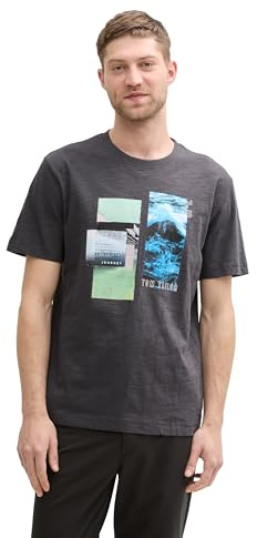 Tom Tailor Herren T-Shirt mit großem Print