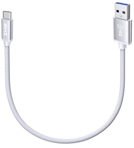 USB C Datenkabel Kurz 0.3M, 30CM Datenkabel USB3.1 auf USB C 10Gbps Datenübertragung, USB A auf USBC Kabel für iPhone 17 16 Pro/16 Pro Max, 15 Pro Max, für Samsung Galaxy S25 S24