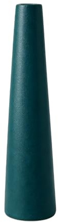 Kleine Keramik-Vase, hohe konische Blume, Einzelstiel-Vase, modern, dekorativ, Blumendekoration für Hochzeit und Büro, Tintengrün