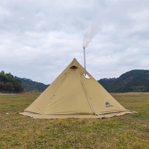 Solinder Tipi-Warmzelt für 4–6 Personen mit Herd, Camping-Pyramide, Tipi-Zelt für Camping, Rucksackreisen, Wandern
