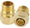 Lot de 2 raccords à vis pour tuyau composite - 16 mm x 3/4 AG - Filetage extérieur - Raccord à vis pour raccord à bague de serrage pour tube composite multicouche DVGW