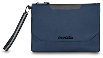 Invicta Pouch CLISON, Blu,Pochette Organizzata internamente con tasche imbottite, Tasca porta Ipad e Smartphone, Viaggio e Tempo Libero