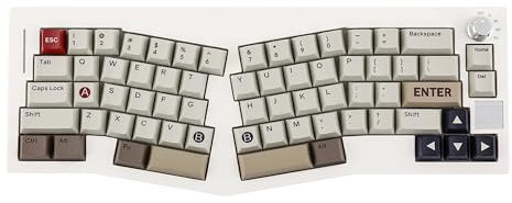 EPOMAKER Alice 66 Wireless Mechanical Keyboard, Alice Layout Ergonomic, QMK/VIA Programmable, BT5.0/USB/2.4Ghz Wireless Keyboard with 4000mAh Battery, Hot Swappable (Retro White, Wisteria Linear)