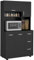 HOMCOM Armoire de Cuisine Multi-rangements 4 Portes 3 tiroirs étagère + Grand Plateau 89L x 39,5l x 168H cm Noir
