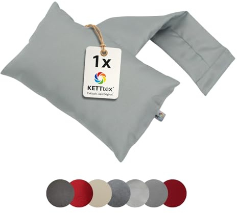 KETTtex EXKLUSIV Comfort Kopfpolster Mittelgrau I 40x25x15cm I Kopfkissen mit Reißverschluss & herausnehmbarem Gewicht zur Höheneinstellung I waschbares & pflegeleichtes Kissen