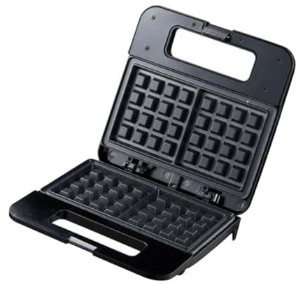 COLLBATH Máquina De Desayuno Sandwichera De Pan Waflera Sartén Antiadherente Para Pasteles Horno De Filetes Base Antideslizante Indicador Doble Calentamiento Bilateral Energía