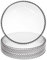 sourcing map 12pcs Clear Charger Plates Bulk, 13 Plastic Round Charger Plates with Bead Trim Dinner Dessert Plate for Wedding Party Event Table Setting Decoration, Black