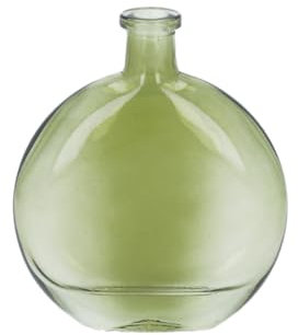 Gisela Graham Jarrón de cristal verde oliva
