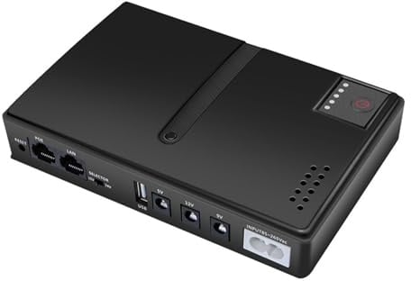 Mini UPS Unterbrechungsfreie Stromversorgung für Router Kamera 18W DC 5V9V12V POE 15V24V mit intelligenter Überwachung für Netzwerkrouter Modem Sicherheitskamera (EU-Stecker)
