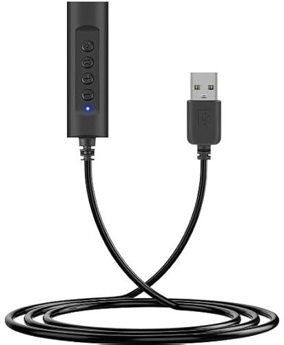Adaptateur USB - Convertisseur USB vers Jack 3,5 Femelle, avec contrôle du Volume et Fonction Mute, idéal pour Les appareils Audio.
