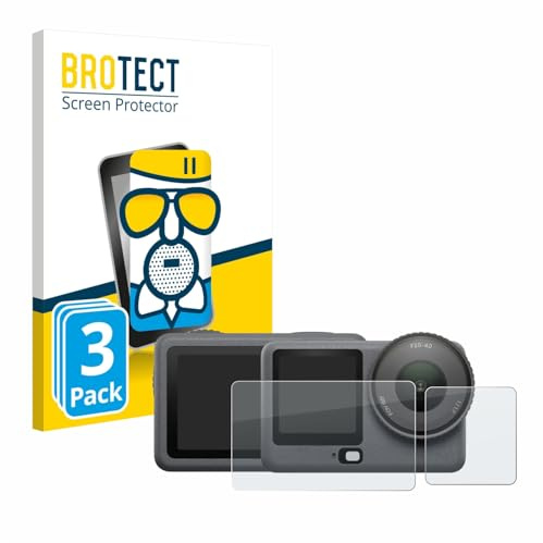 BROTECT Schutzglas für DJI Osmo Action 6 | 3 Stück Entspiegelnder Displayschutz Made in Germany Schutzfolie Matt Kratzfest 9H Anti-Fingerprint Einfache Montage