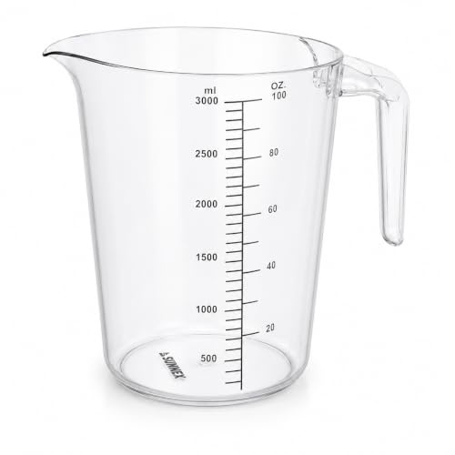 Sunnex Stackable Measuring Jug 3L Clear Polycarbonate Durable Kitchen Tool Plastic Utensils