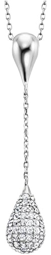 Julie Julsen JJNE33815S Damen Collier Sterling-Silber 925 Silber weiß Zirkonia 43 cm