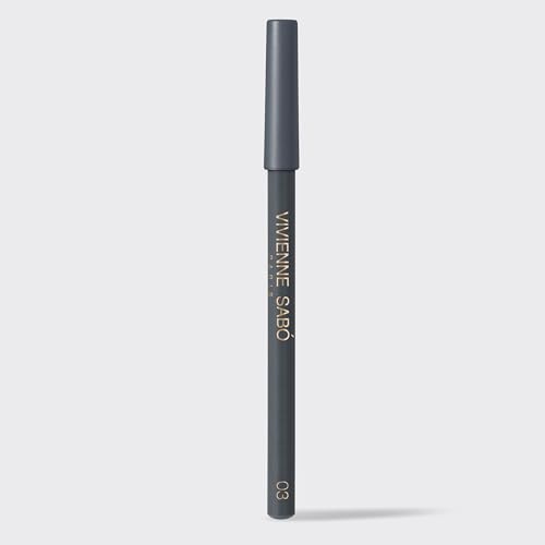 Vivienne Sabo - Eye Pencil Merci (Gray) – cremiger Eyeliner-Stift mit hoher Pigmentierung, langanhaltend, vielseitig für Lidstrich, Smokey Eyes & Wasserlinie, matte Nuancen