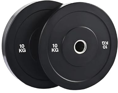 Bumper Weight Plates for Olympic Barbells, High-Density Rubber with Steel Core, 1.25kg–25kg Pairs and Sets from 45kg to 250kg, Home Gym Strength Training