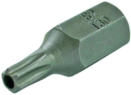 SW-Stahl 04480K30 Schraubendrehbit T-Profil mit Bohrung, T30, 3/8 Zoll | Kurzer Bit-Einsatz aus Chrom-Vanadium-Stahl mit Mittelloch für TR-Profil, 30 mm Länge, Industrie-Qualität brüniert