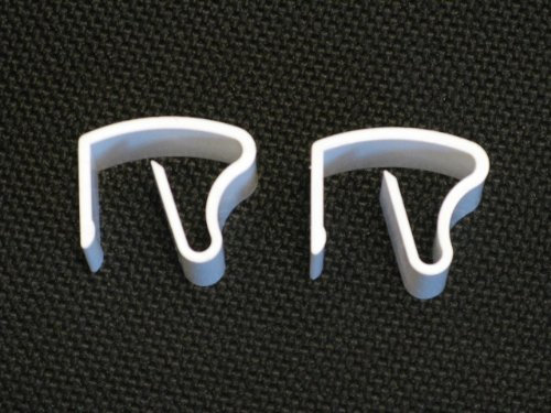 2 Stück Jalou-Klick ~ Klemmträger für Alu-Jalousien mit 25x25mm Oberschiene ~ Farbe: weiss