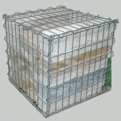 Gabionen 1000 x 500 x 500 x 4,5 mm, Steinkorb Gabionenkorb eng komplett