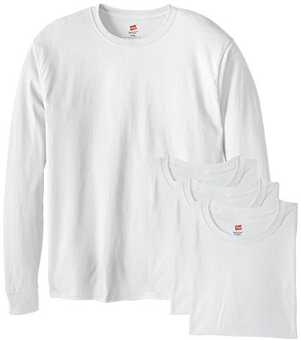 Hanes Men's Long-Sleeve ComfortSoft T-Shirt (Pack of 4) - White - S