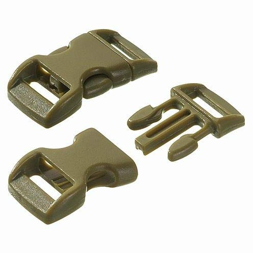 Paracord 20 mm 8 Stück Clip olivgrün