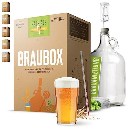 Braubox®, Sorte Pale Ale | Bierbrauset für die Küche | mit 5-Liter-Gärflasche | wiederverwendbar | Erfolgsgarantie von Besserbrauer