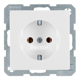 Berker Schuko socket 47436089 polar white with Q.1 socket 4011334312918