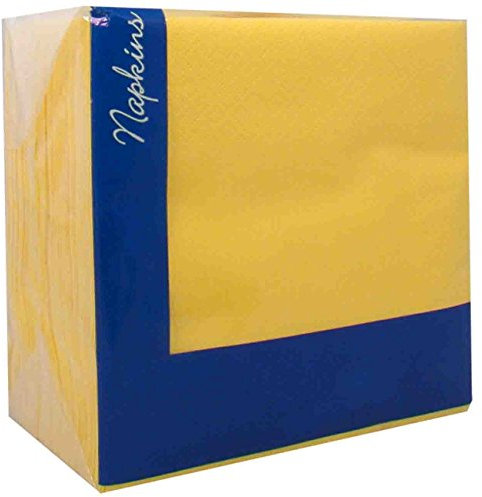 100 x 2ply Daffodil Yellow Napkins 33cm x 33cm