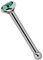 Modern Nature Piercing-Schmuck 1 x Nasenpiercing Titan Stecker, gefaßter Stein in grün-türkis und Kugelstopper, Stab 0,8 mm