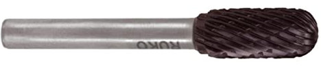 Ruko 116021TC - Fresas metal duro TiCN forma C - WRC semiesférica (8 x 60 mm)