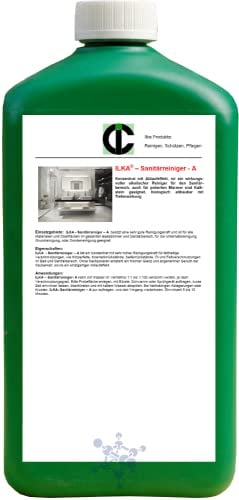 ILKA® - Sanitärreiniger A – Konz. | 10 L | mit Lotuseffekt, für Bad + WC, Reiniger gegen Körperfette sowie Kosmetikreste und Kalk, Reiniger-Konz. | ungiftig, biologisch abbaubar