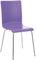 Silla de Espera Pepe I Silla para Visitas con Asiento de Madera I Silla de Conferencia con Soporte Metálico Estable I Color:, Color:Violeta